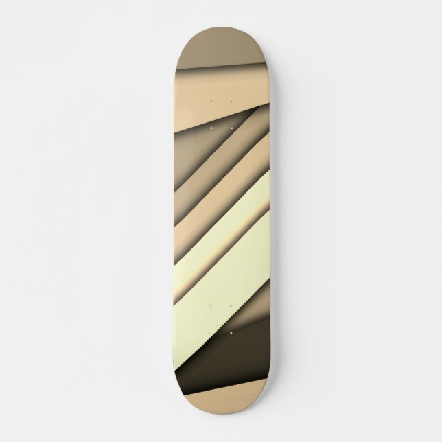 Modern Monochrome Tan Skateboard (Front)