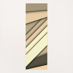 Modern Monochrome Tan Yoga Mat
