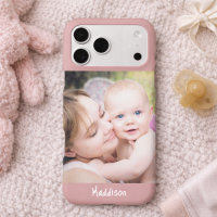 Modern Monogram 1 Photo Dusty Rose Pink