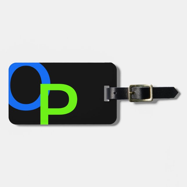 Modern Monogram 22 Luggage Tag (Front Horizontal)