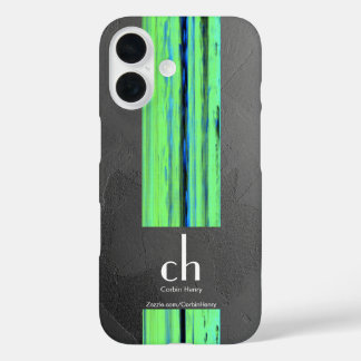Modern Monogram Abstract Texture iPhone Case