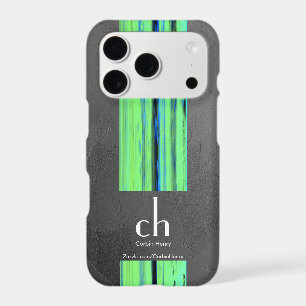 Modern Monogram Abstract Texture iPhone Case