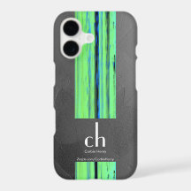 Modern Monogram Abstract Texture iPhone Case