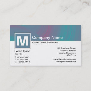 Modern Monogram - Abstract Wheels - Colours Business Card
