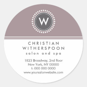 Modern Monogram Aesthetic Classic Round Sticker