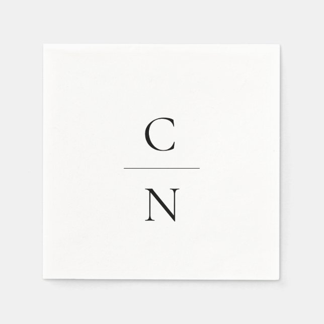 Modern Monogram Arch Wedding  Napkin (Front)