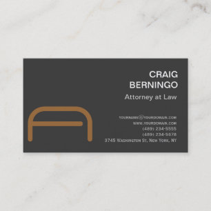 Modern Monogram Attorney at Law Business Card