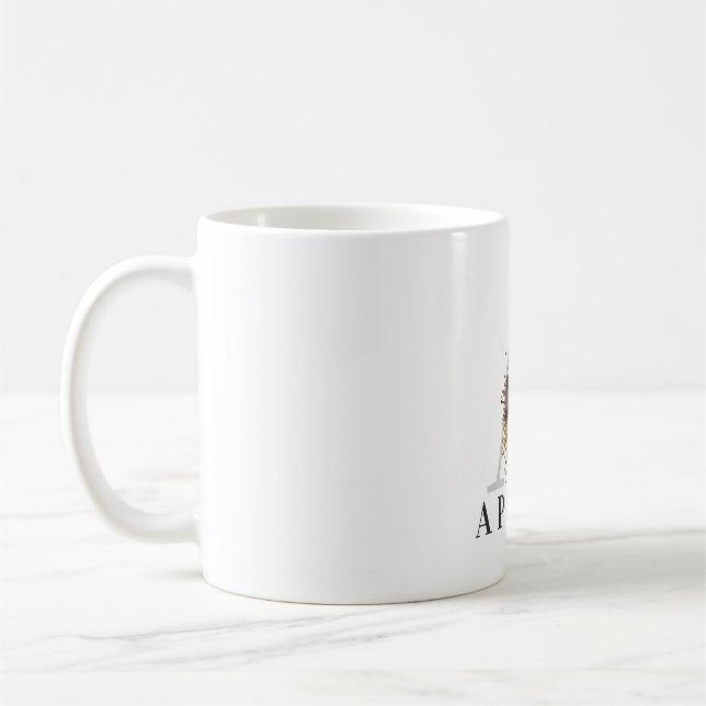 Modern Monogram Bearded Dragon Photo Mug (Left)