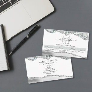 Modern Monogram Beauty Makeup Elegant Professional Business Card