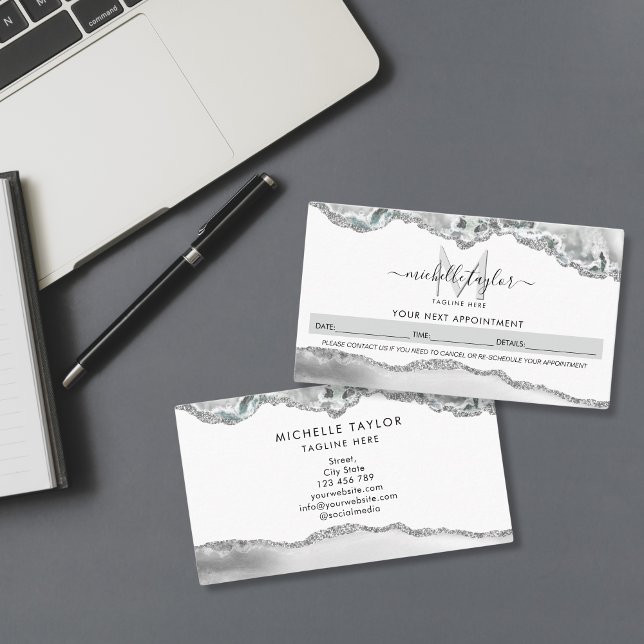 Modern Monogram Beauty Makeup Elegant Professional Business Card (Creator Uploaded)