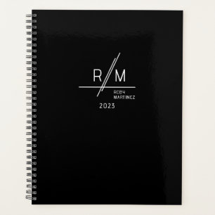 Modern Monogram Black and White  Planner