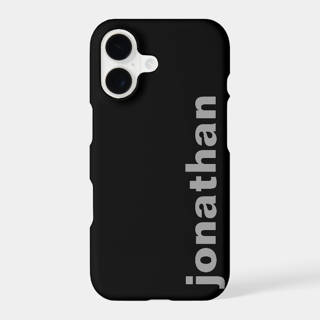 Modern Monogram Black Case-Mate iPhone Case (Back)