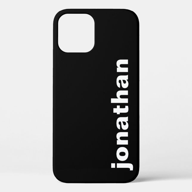 Modern Monogram Black Case-Mate iPhone Case (Back)