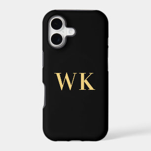 Modern Monogram Black Gold