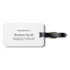 Modern Monogram Black Gold Stripe Luggage Tag