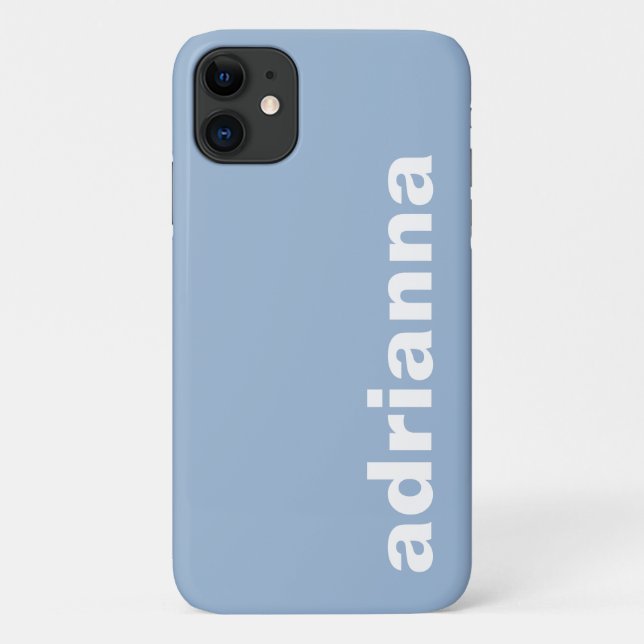 Modern Monogram Blue Case-Mate iPhone Case (Back)