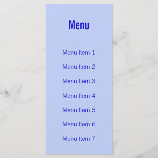 Modern Monogram - Blue Menu