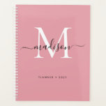 Modern Monogram Blush Dusty Pink Girly Script 2021 Planner<br><div class="desc">Modern Monogram Blush Dusty Pink Girly Elegant Stylish Script Name 2021 Planner</div>