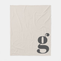 Modern Monogram Bold Initial Cream Beige Minimal
