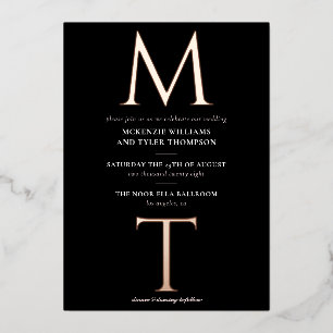 Modern Monogram Bold Initials Rose Gold