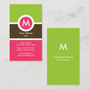 Modern Monogram Business Card