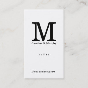 Modern Monogram Business Card