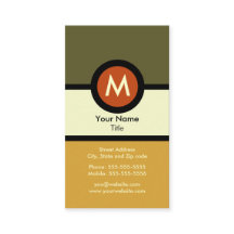 Modern Monogram Business Card