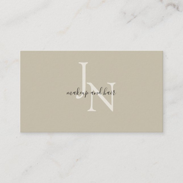 Modern monogram business card (Front)