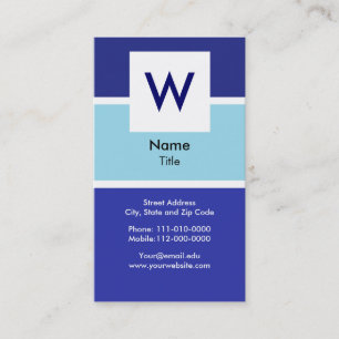 Modern Monogram Business Card