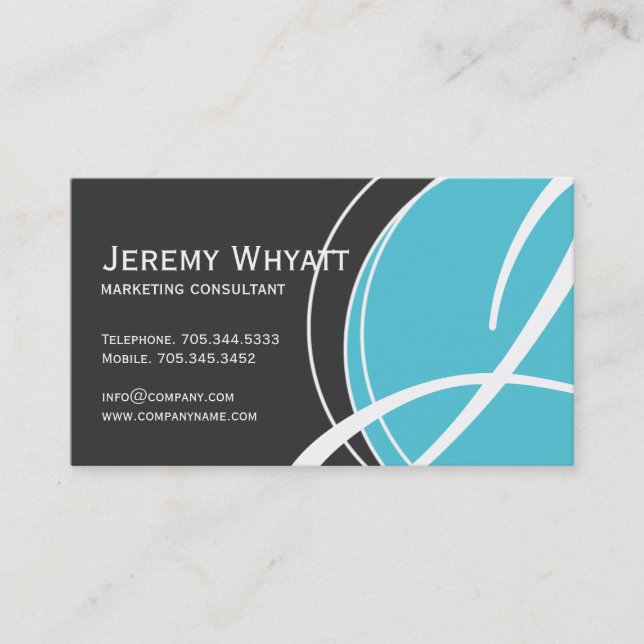 Modern Monogram Business Cards (Front)