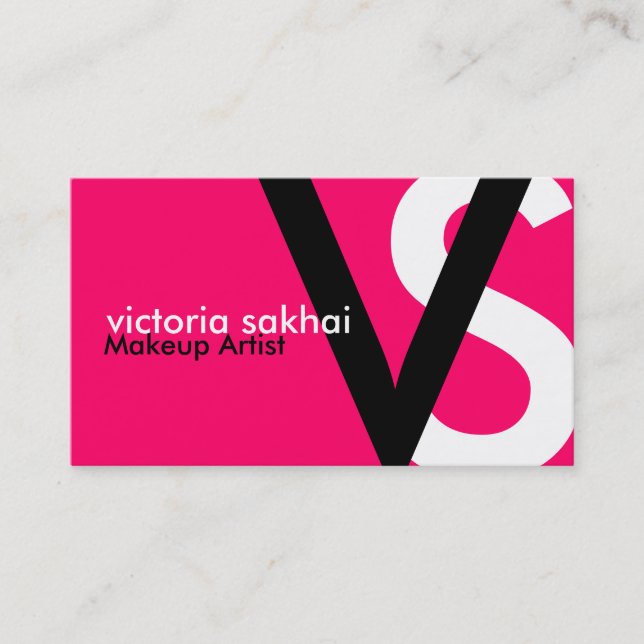 Modern Monogram Business Cards (Front)