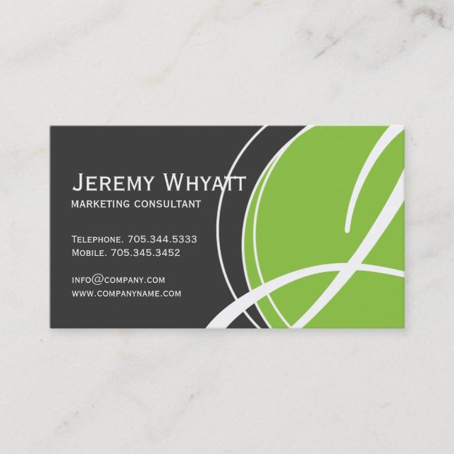 Modern Monogram Business Cards (Front)