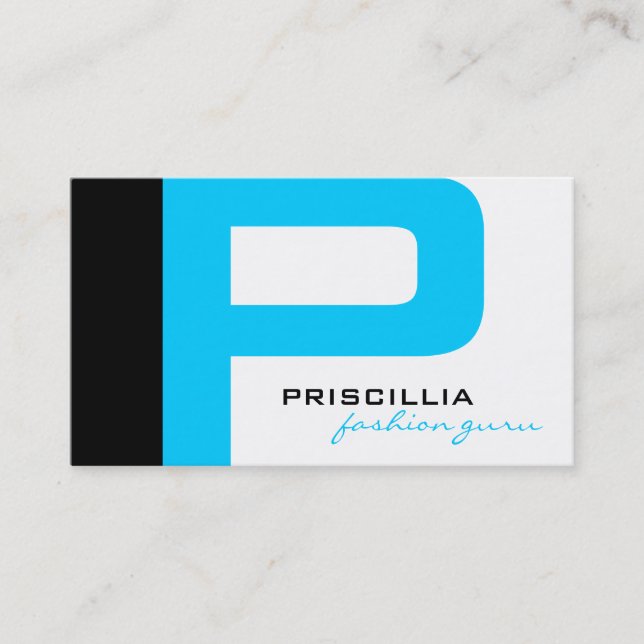 Modern Monogram Business Cards (Front)