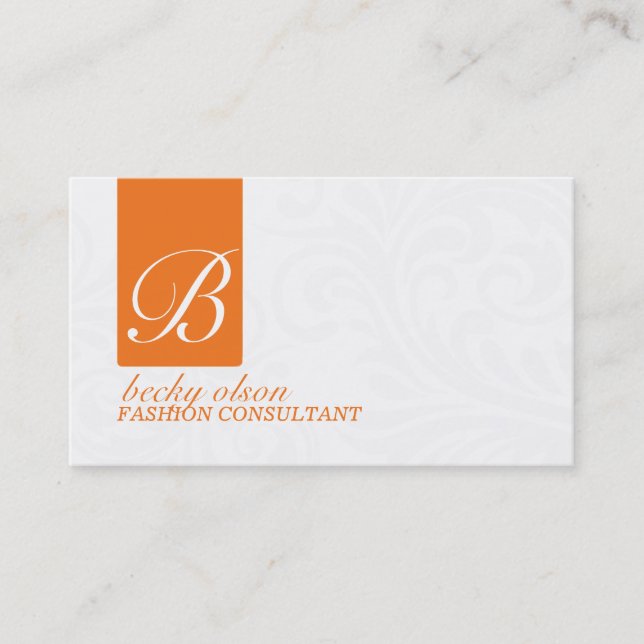 Modern Monogram Business Cards (Front)