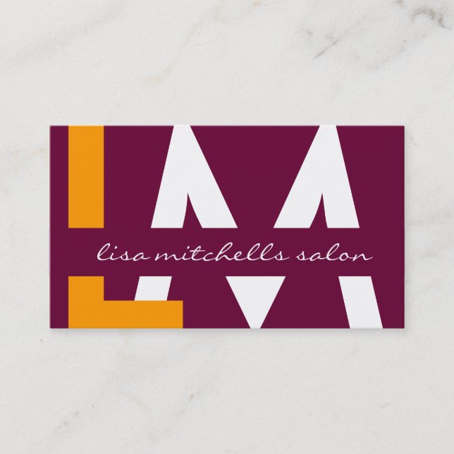 Modern Monogram Business Cards (Front)