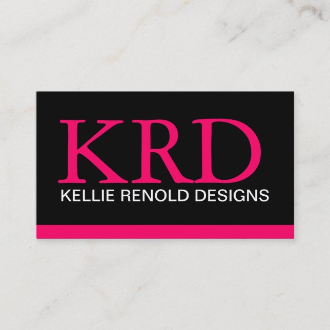 Modern Monogram Business Cards (Front)