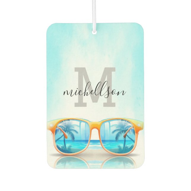 Modern Monogram  Car Air Freshener (Front)