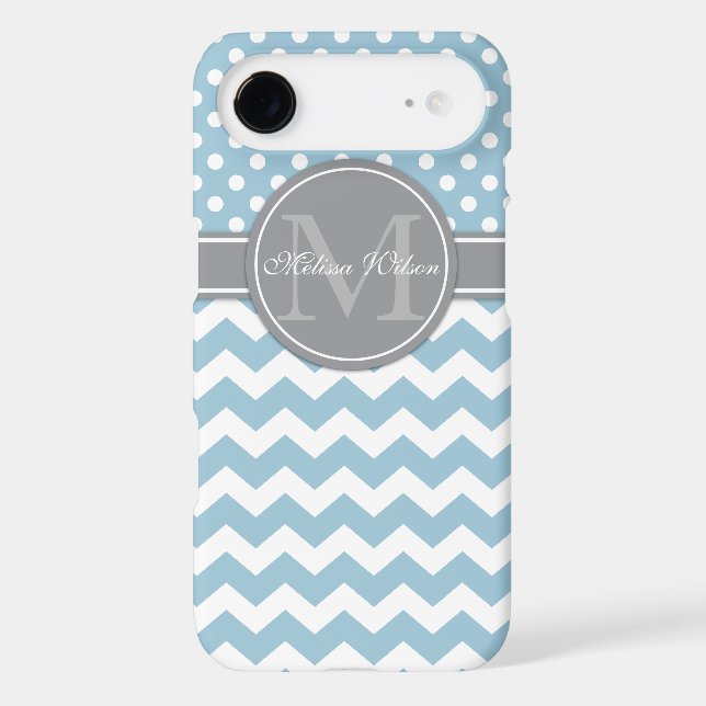 Modern Monogram Chevron Zigzag Stripes (Back)