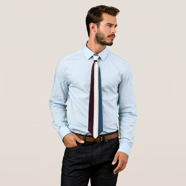 Modern Monogram Chic Striped Neck Tie (In Situ)