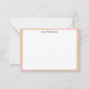 Modern Monogram Classic Black Personal Stationery Card