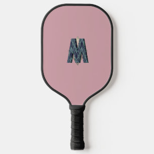 Modern Monogram   Clean Minimalist  Pickleball Paddle