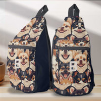 modern monogram colourful animal, dog pattern kids
