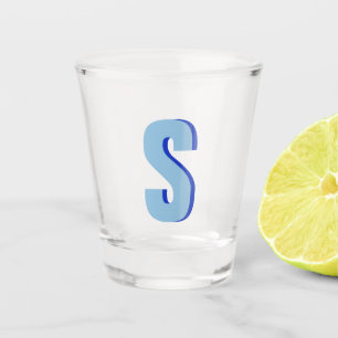 Modern Monogram Custom Shot Glass Gift