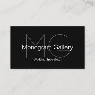 Modern Monogram Customisable Business Card