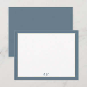 Modern Monogram Dusty Blue  Card