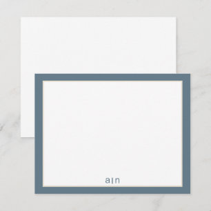 Modern Monogram Dusty Blue  Card
