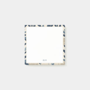 Modern Monogram Dusty Blue Post-it Notes