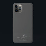 Modern Monogram Elegant Calligraphy Personalised Case-Mate iPhone Case<br><div class="desc">Modern personal monogram iphone case with trendy script calligraphy and minimalist typography design. This is the ivory / charcoal grey version.</div>