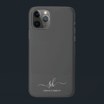 Modern Monogram Elegant Calligraphy Personalised Case-Mate iPhone Case<br><div class="desc">Modern personal monogram iphone case with trendy script calligraphy and minimalist typography design. This is the ivory / charcoal grey version.</div>