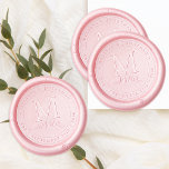 Modern Monogram Elegant Custom Name Date Wedding<br><div class="desc">This wax seal is perfect for adding a touch of elegance to wedding invitations and thank you cards. The modern, simple design features the bride and groom's names and established date in a monogram style. These seals are also great for wedding favours and can be used for mailing purposes as...</div>